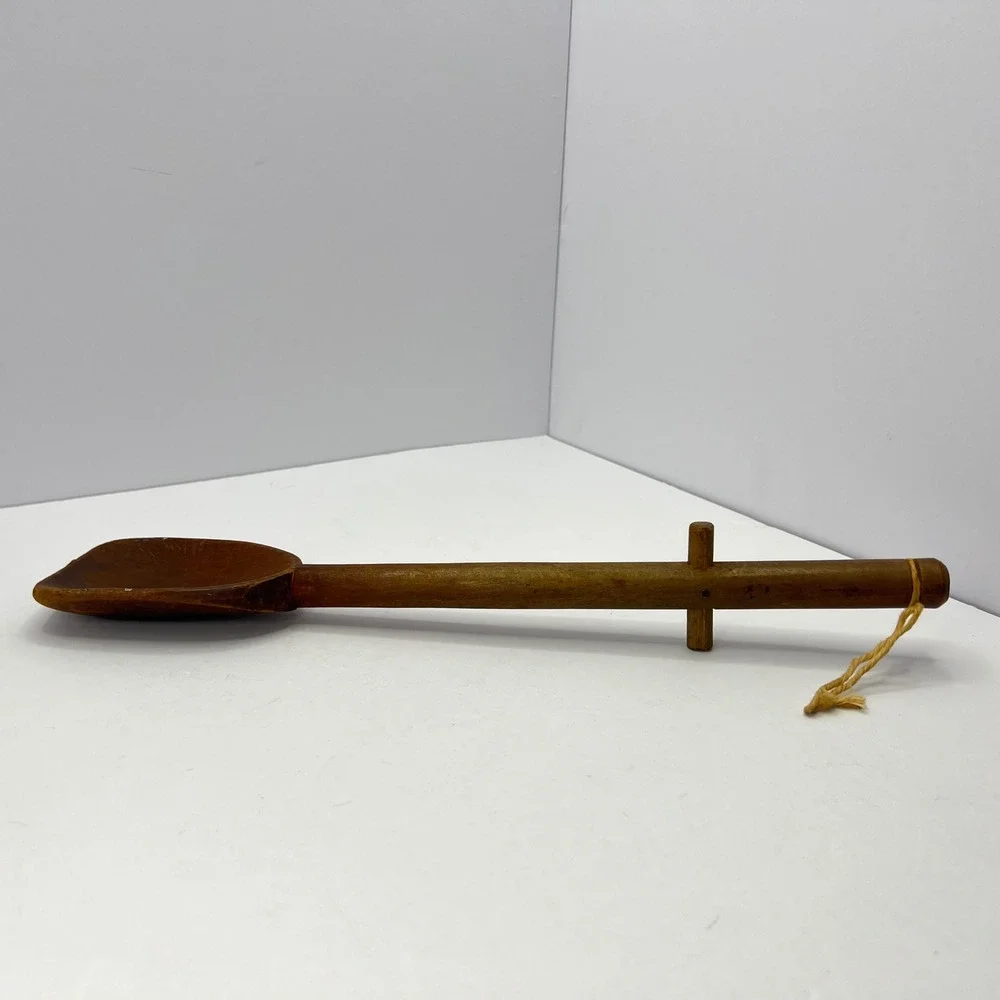 RARE Antique Wooden Dough Spoon 14